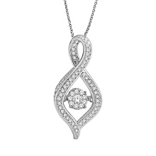 Micro Pave Einstellung 925 Silber Anhänger Schmuck mit Tanzen Diamond